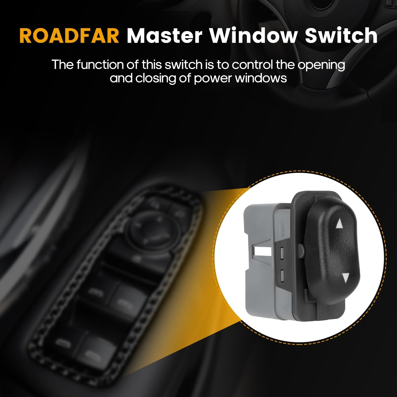 OE F65Z14529AAA Rear Left or Right, Front Right Driver Side Power Master Wind…