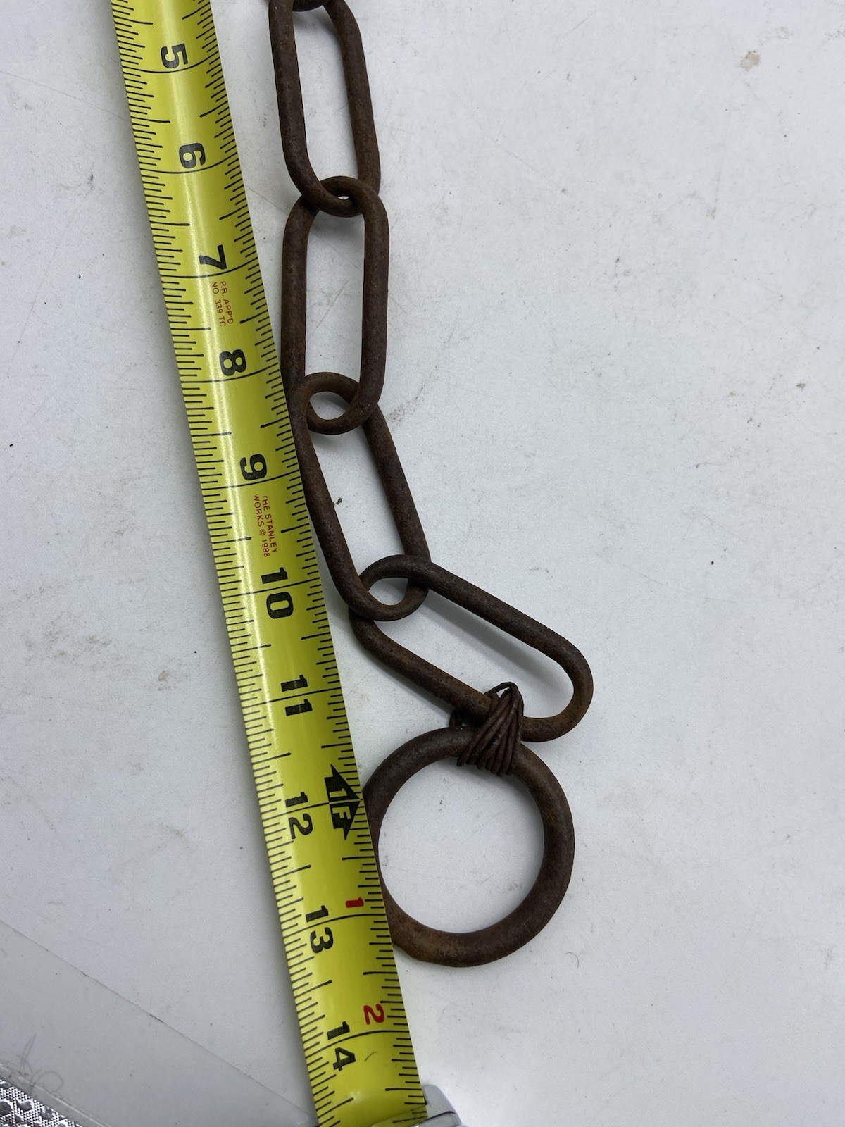 Antique Livestock Cow Neck Chain Toggle Fastener Electric Welded Farm Tool