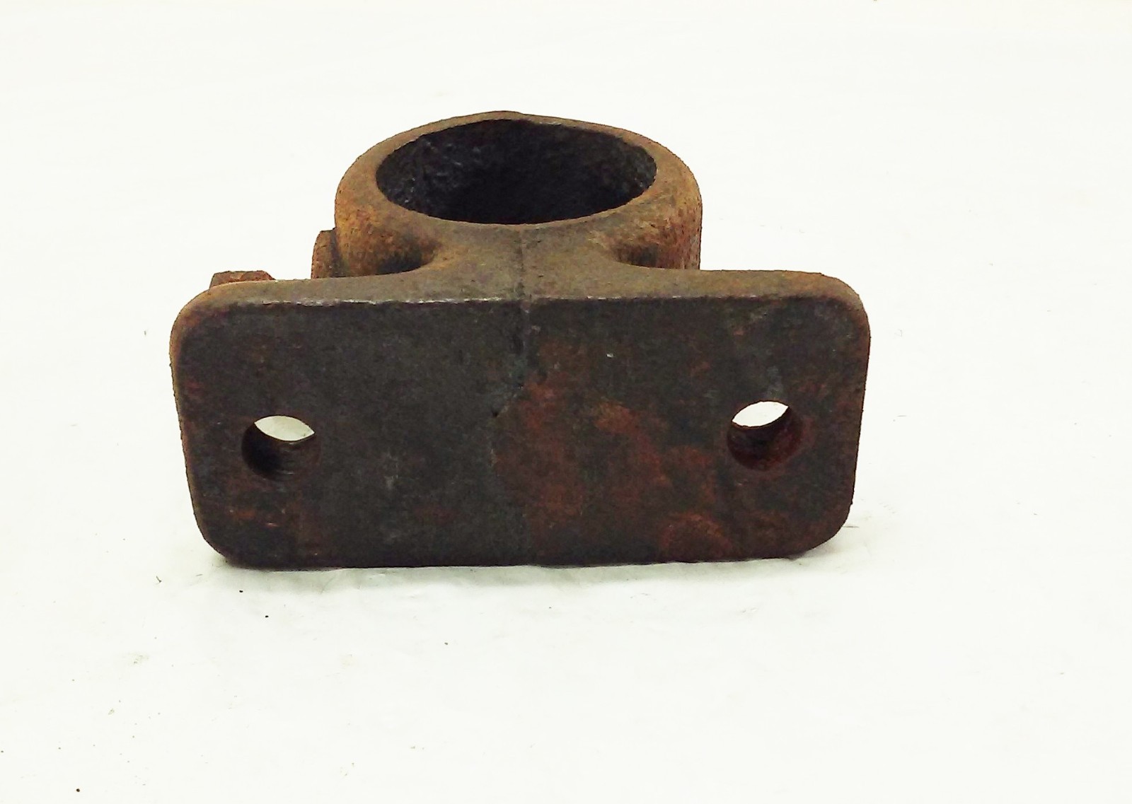 Vtg hand crank post drill press support mount end Bracket cap foot