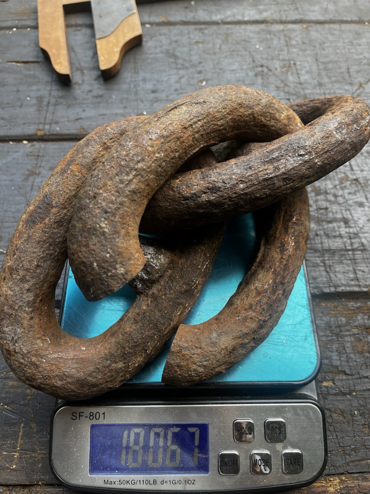 18 # Guaranteed Authentic Wrought Iron Anchor Chain Blacksmith Knife Maker