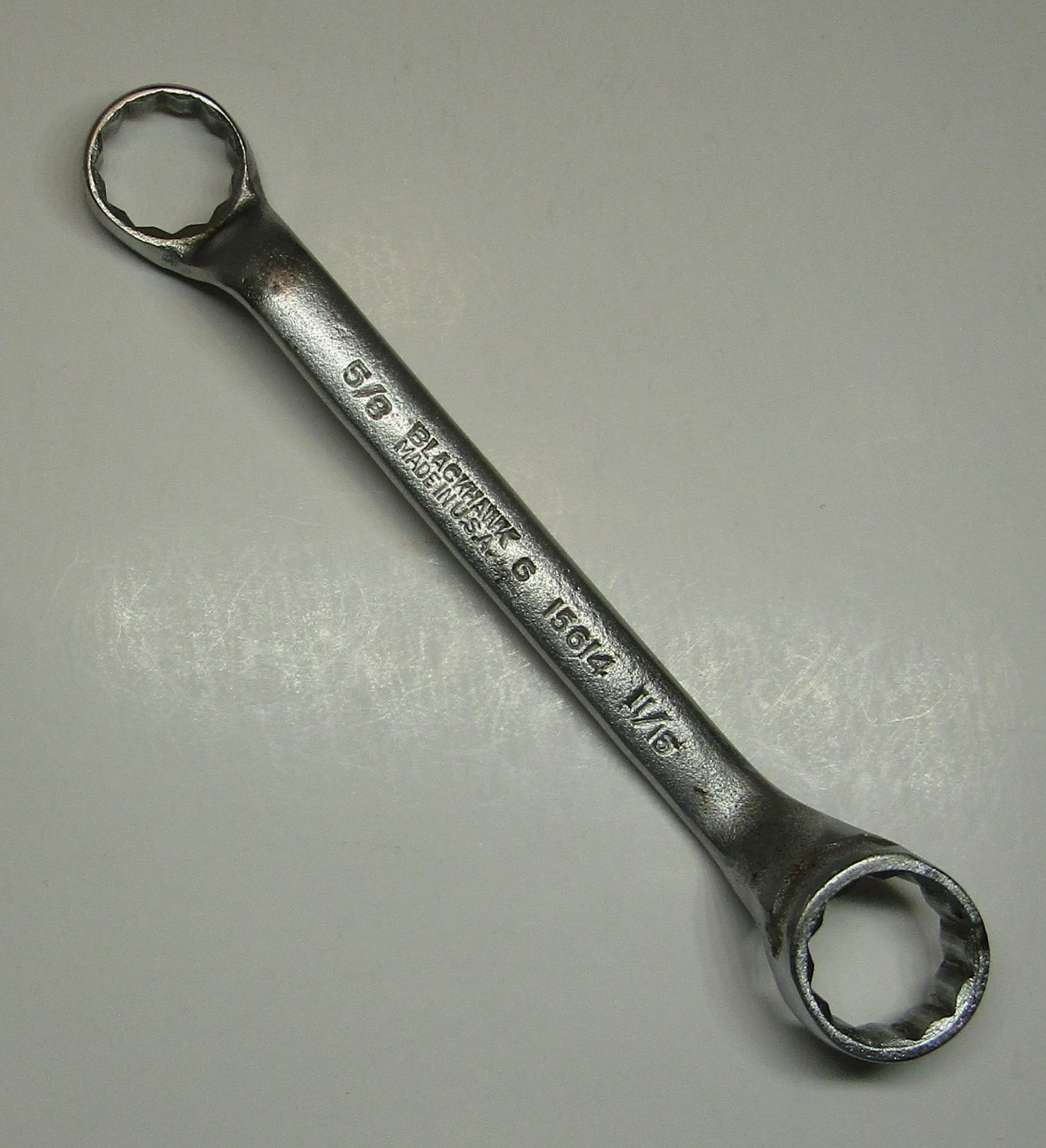 Vintage 1936 *Blackhawk* 5/8″ X 11/16″ Short Offset Box End Wrench 15614 – USA