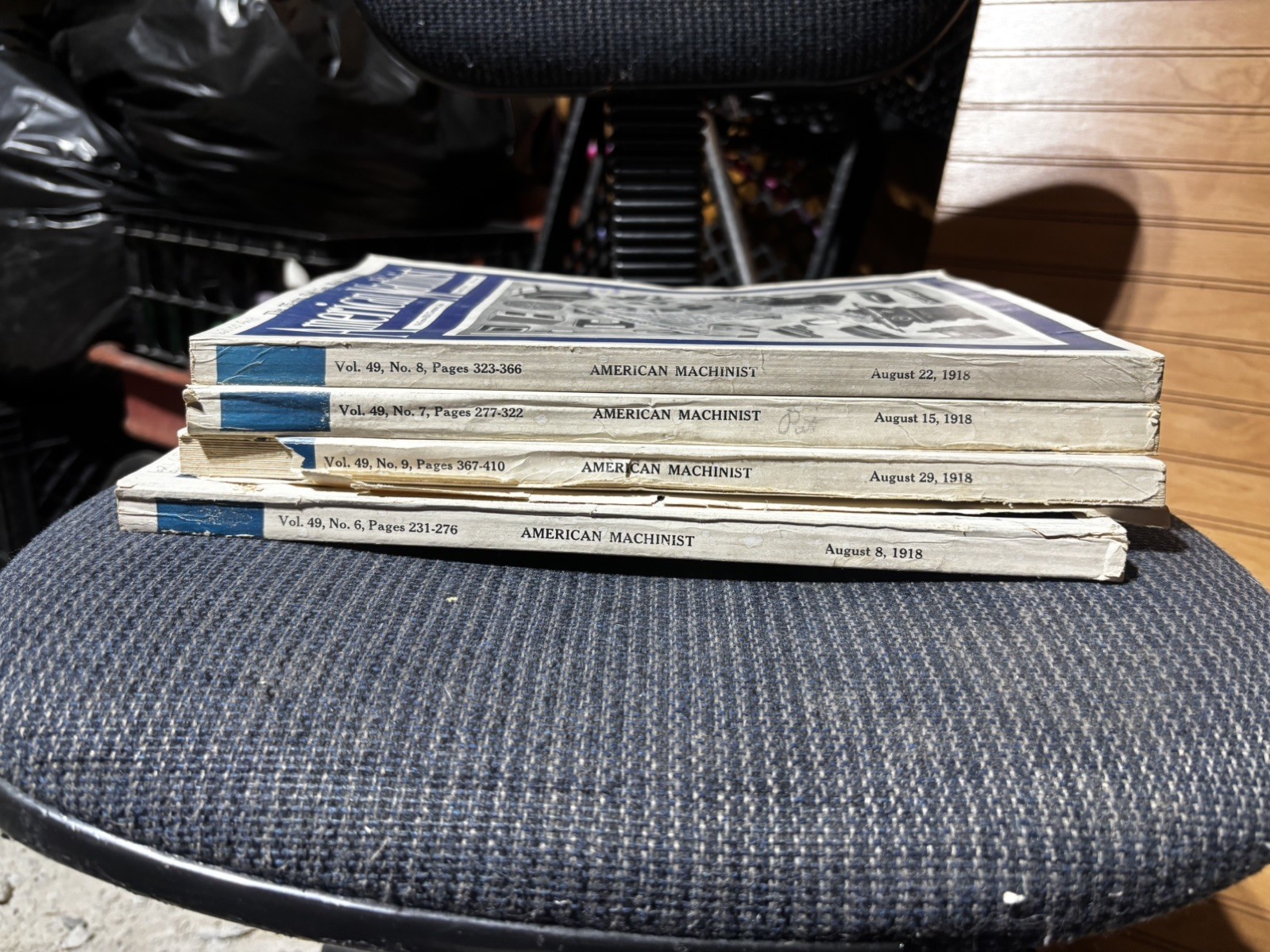 1917 American Machinist, New York. September 6,13,20,27 very old publications