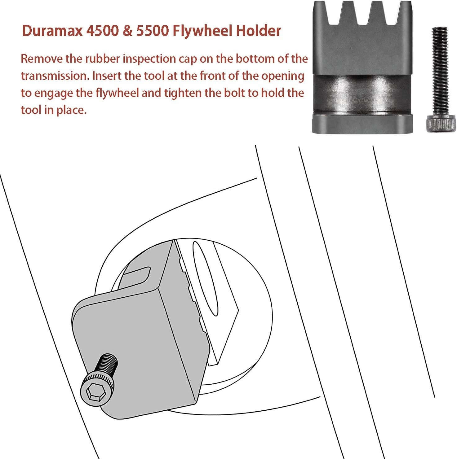Flywheel Locking Tool with 36mm 3/4″Socket for Duramax 6.6L Allison Transmission