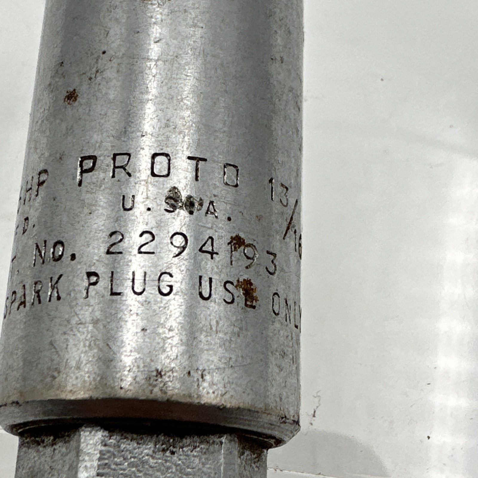 Vintage PROTO TOOLS 5026 HP 13/16″ Spark Plug Socket 3/8″ Drive USA Chrome