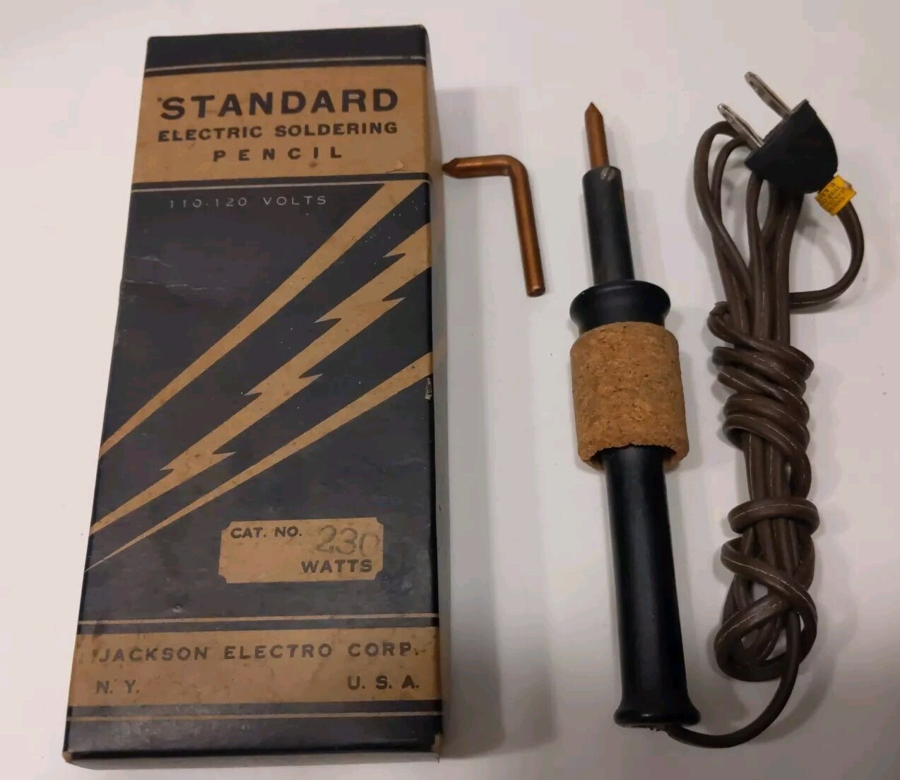 Jackson Electro Corp Standard Electric Soldering Pencil 230 with Box FOR PARTS