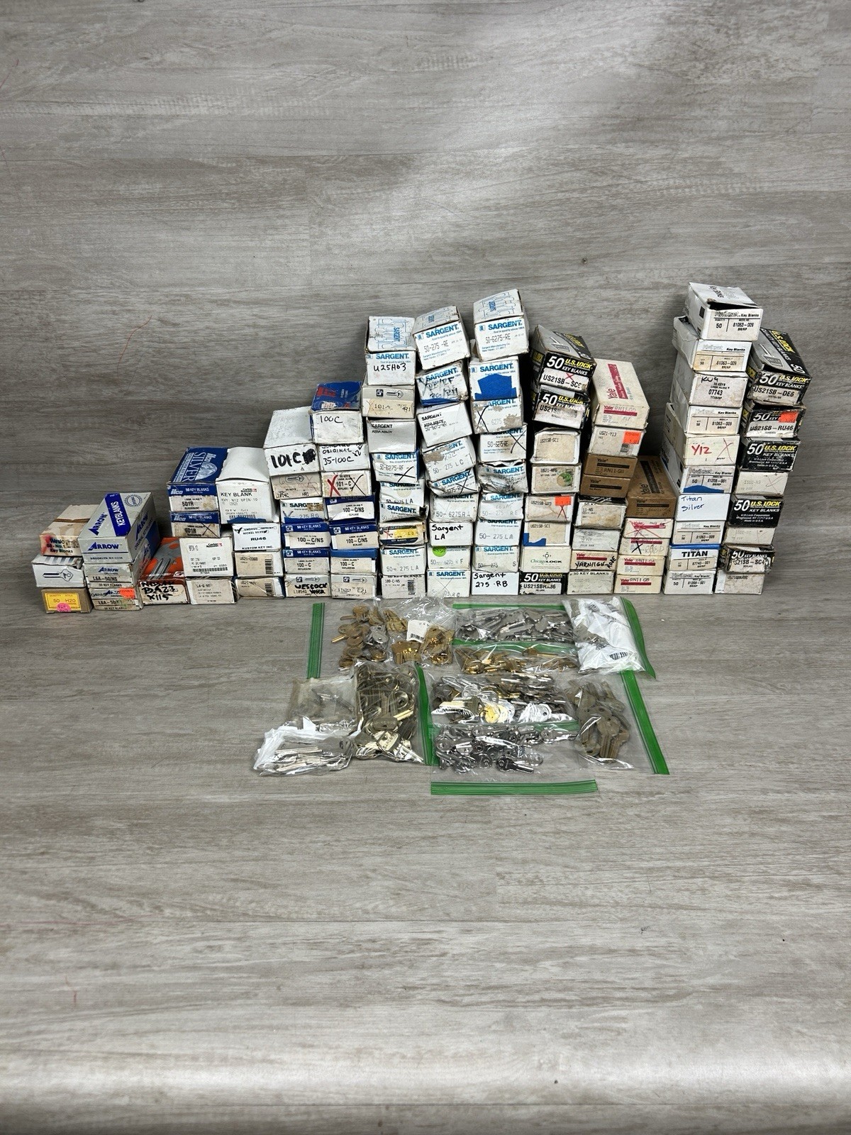 Vintage 85 Lbs UNCUT Key Blank Supply Lot Commercial Residential Mixed Brand