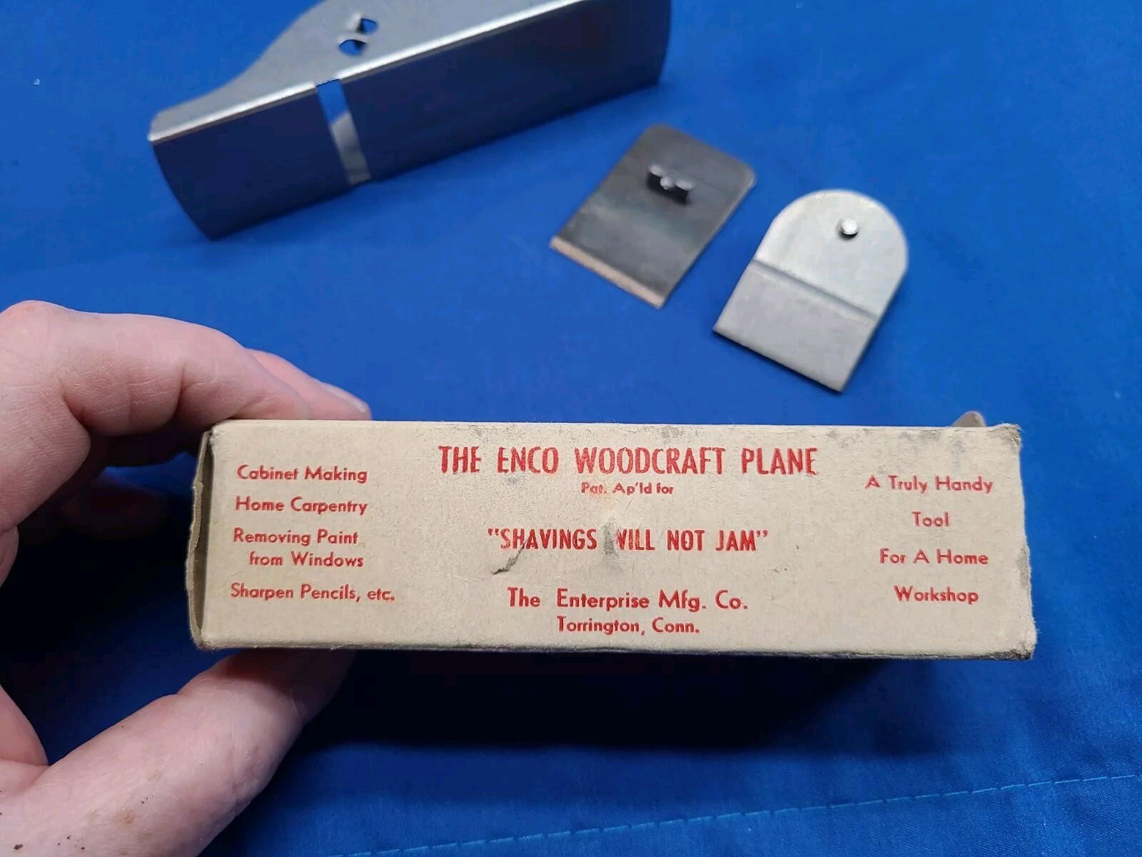 The Enco Woodcraft Plane – Finger Plane Block Plane 5″ in Box