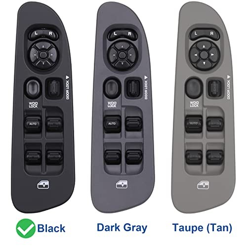 Master Power Window Switch and Bezel 56049805AB, Compatible Driver Side Black