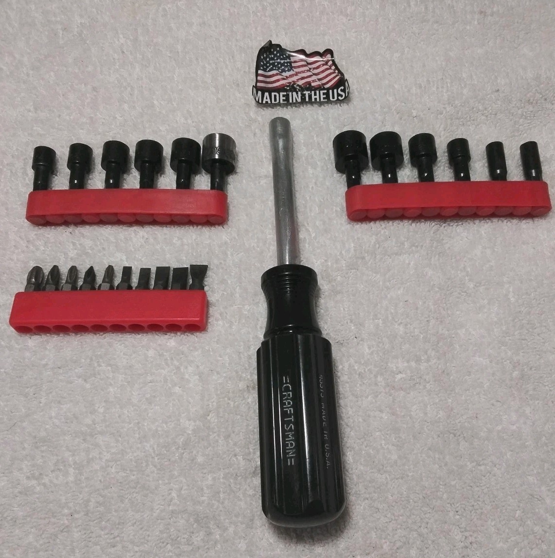 23PC CRAFTSMAN 43373 1/4″ HEX MAGNETIC HOLDER & SAE-METRIC HEX SOCKET & ASSORTED