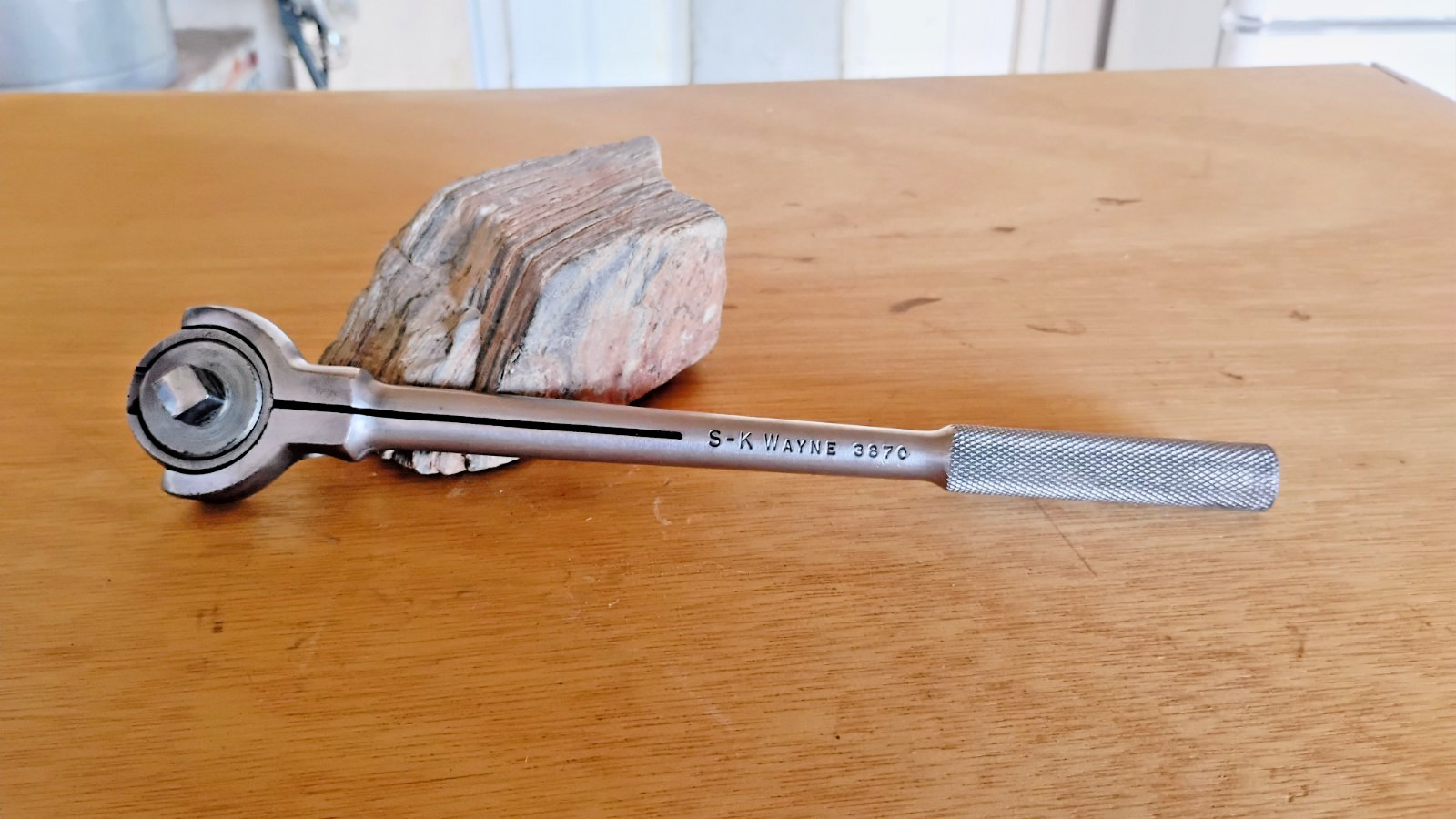 Vintage SK, S-K Wayne #3870 3/8″ Drive Swivel Head Rotating Ratchet Made In USA
