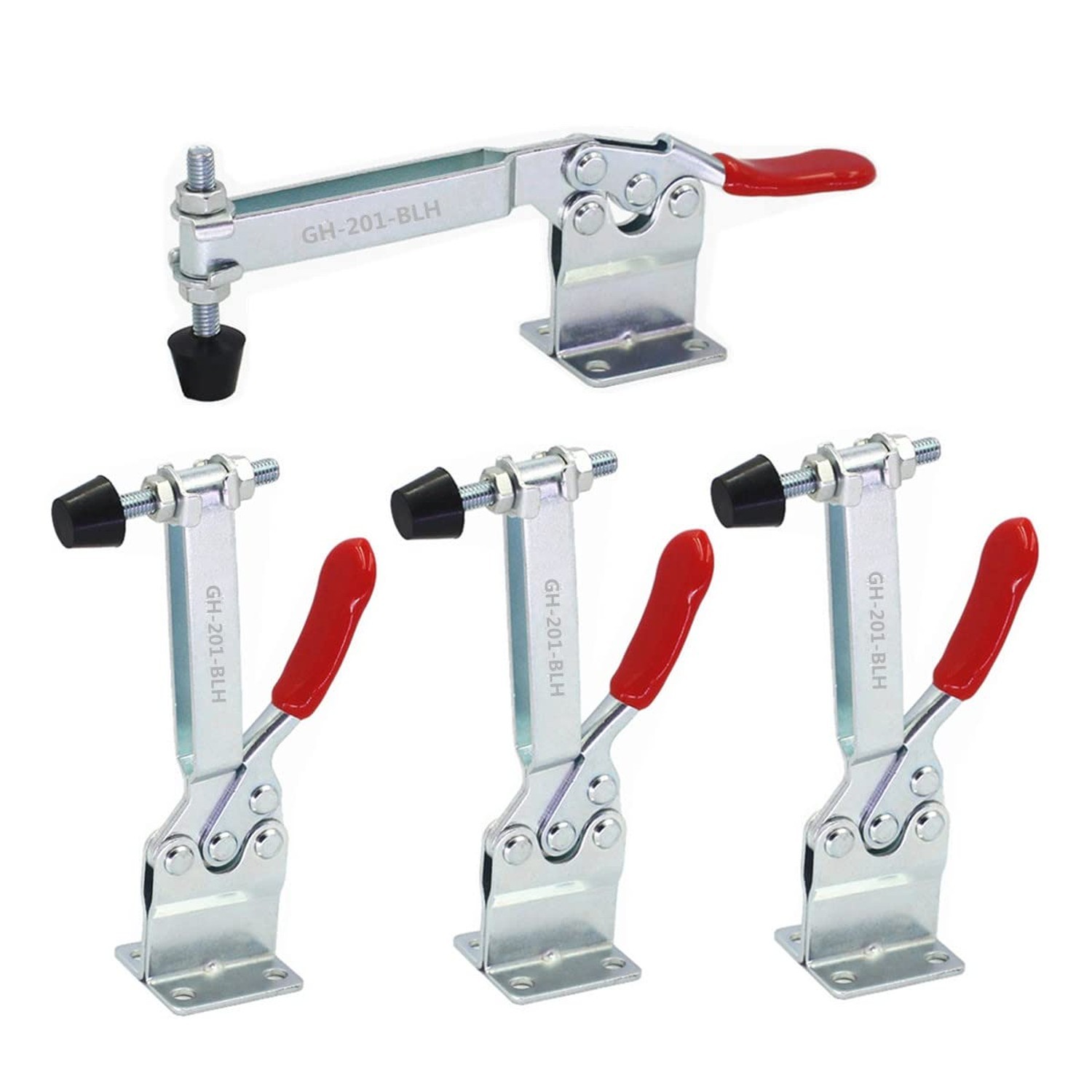 4Pcs Toggle Clamps (Longer and Heightened GH-201-BLH Toggle Clamp)