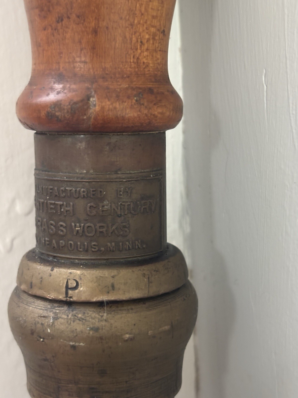 Vintage Twentieth Century Brass Works Brass Grain & Seed Probe 10 Slot 63” Tall