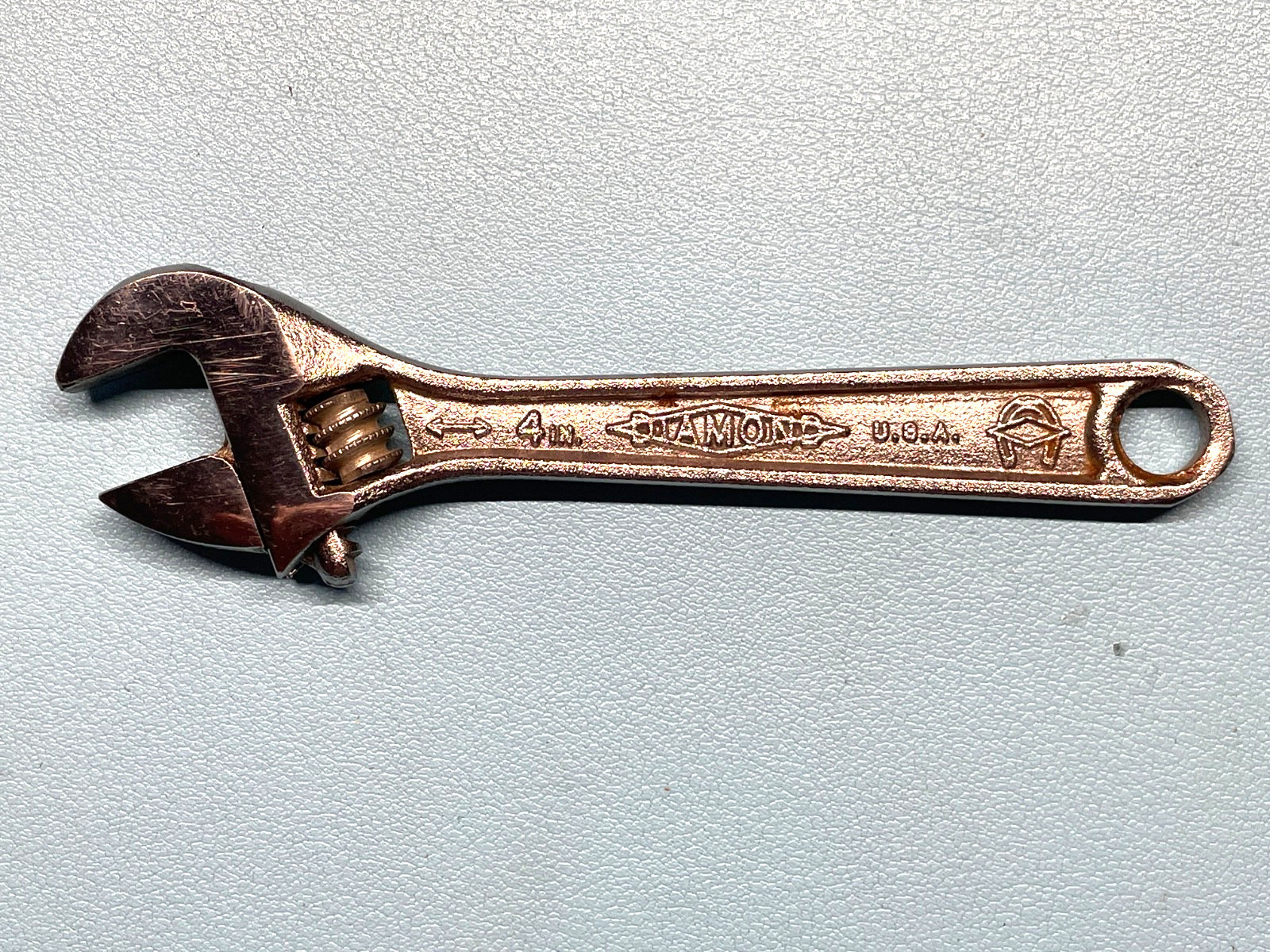 Vintage Diamond Calk Horseshoe 4 Inch Adjustable Wrench MADE IN USA