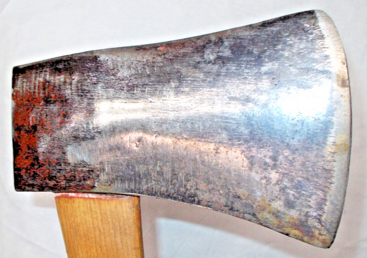 Hatchet, Nice Vtg. Camp Hatchet 3-1/2″ Wide Bit 6-1/4 Bit to Pole1, 15-5/8″ Long