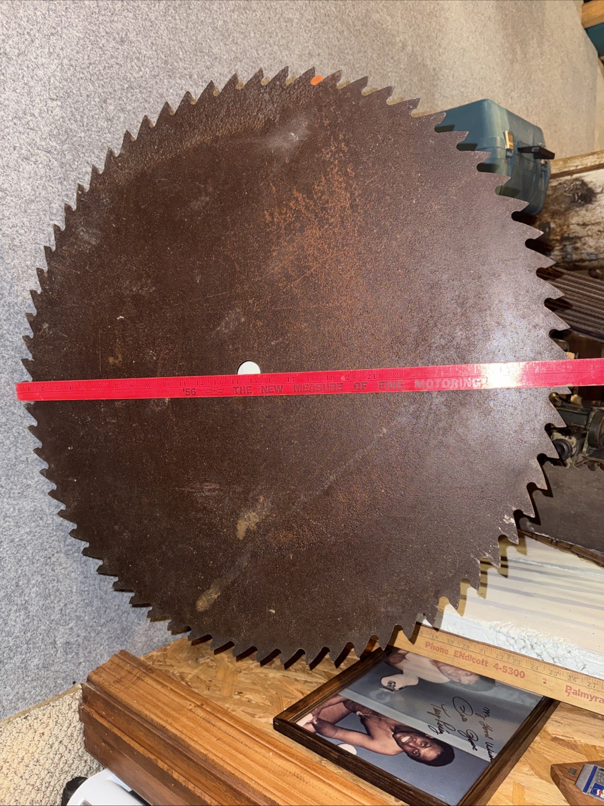 Vintage 29” Sawmill Circular Buzz Saw Blade 1⅜” Arbor