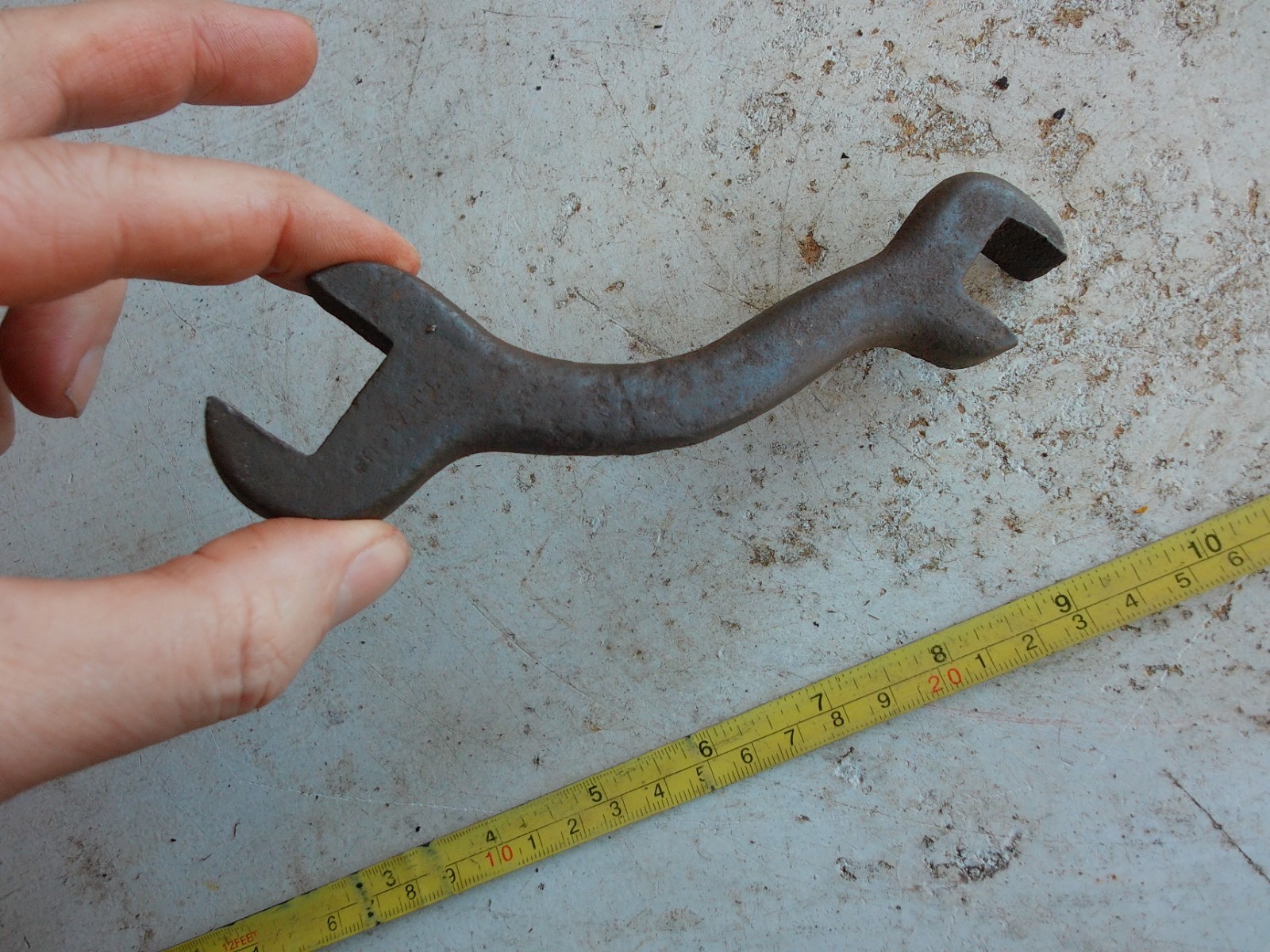 Antique Farm Implement Wrench Tool Marked T.M. Alsup RARE Extra Thick Lot 26-2-L