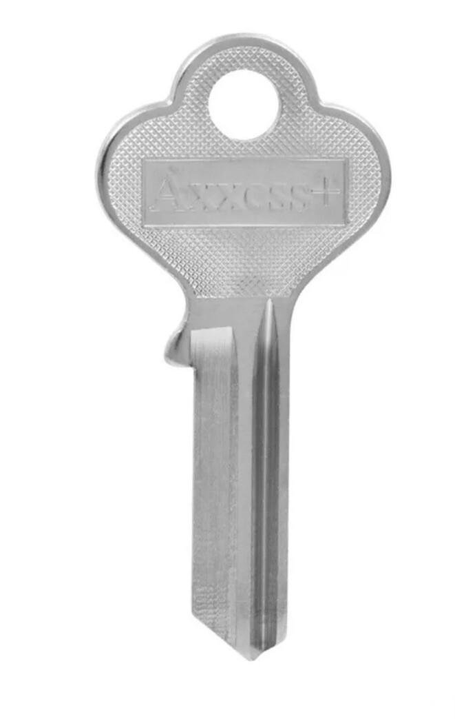 4x New Hillman 88523 Brass Nickel #76 Traditional Single Sided Blank Key