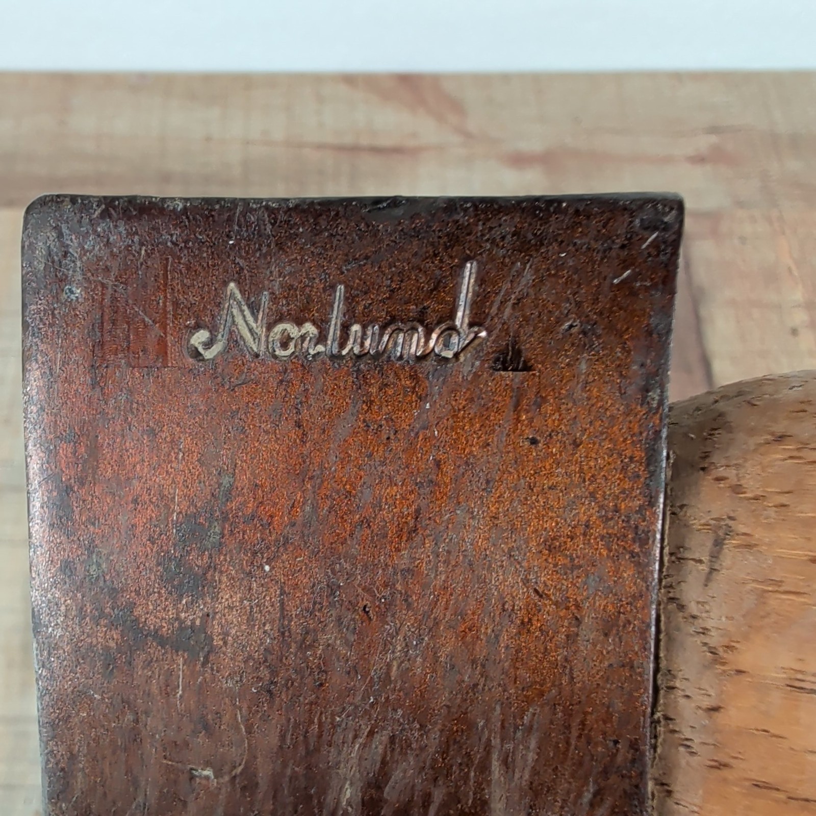 Vintage Norlund Camper Camp Axe Hatchet 17″ Wooden Handle OG Copper Color