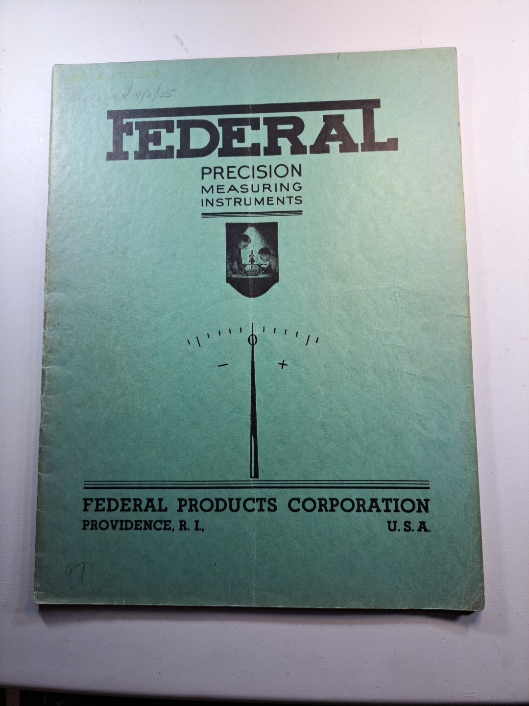 Federal Precision Dimensional Measuring Instruments Gaging Catalog 1935