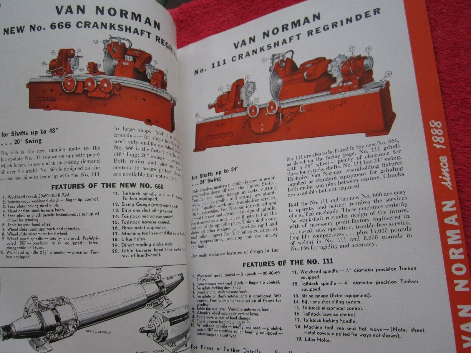 1945 VAN NORMAN AUTOMOTIVE ENGINE SHOP SERVICE EQUIPMENT BROCHURE