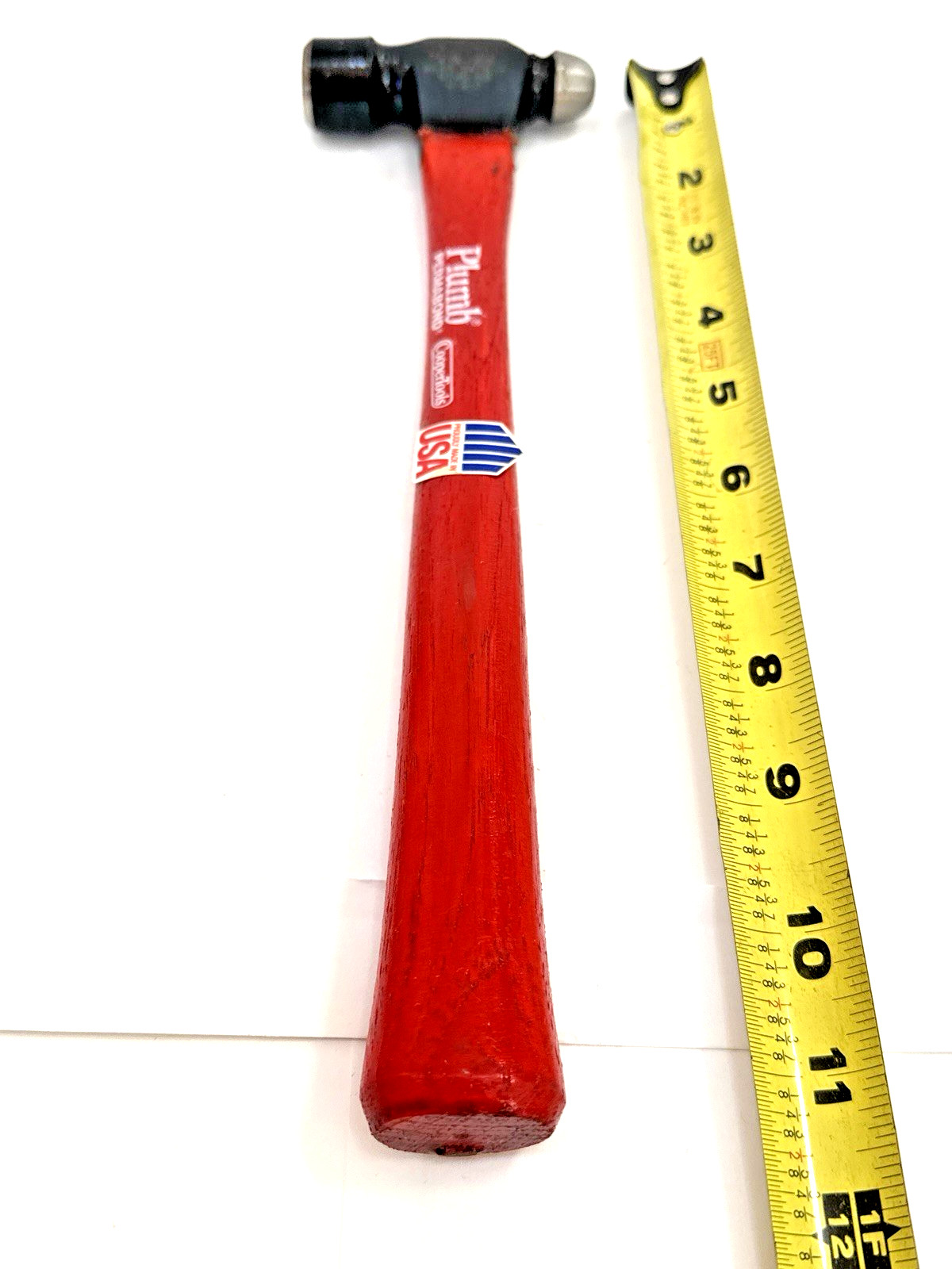 VINTAGE PLUMB PERMABOND 8oz. BALL PEEN WOOD HANDLE – BRAND NEW – Made in USA