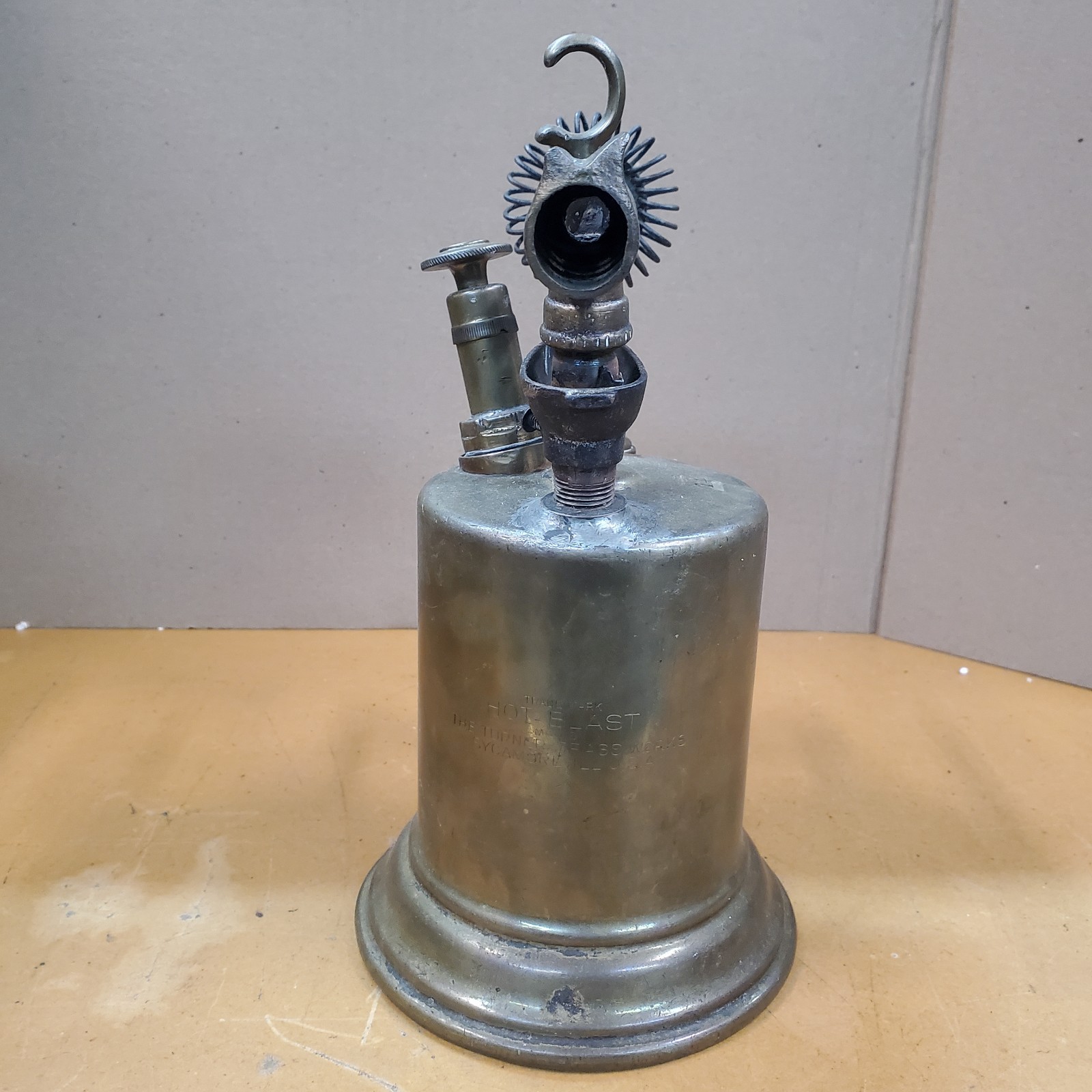 Vintage Turner Brass Works “Hot-Blast” Blowtorch