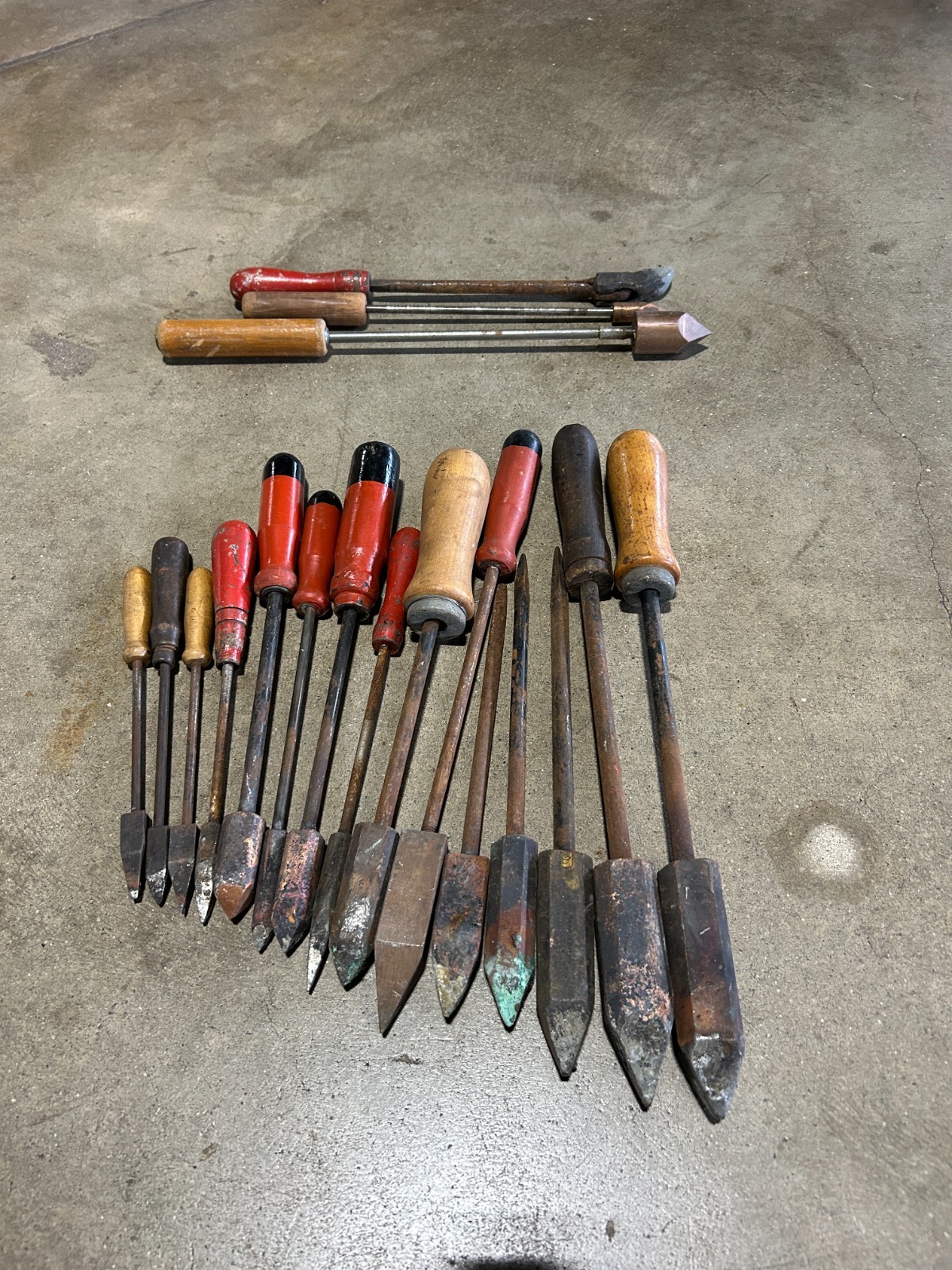 Vintage Soldering Iron Tools Copper Tip Wood Handle Soldering Lead Stained Glass