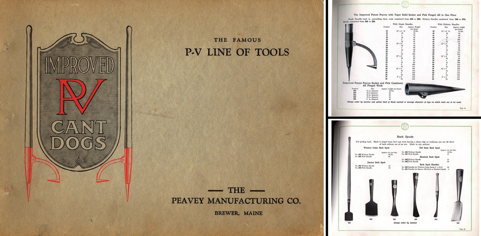 Peavey Mfg. Co., Brewer, Maine – General Line Catalog – 44 Pages – Ca. 1920s