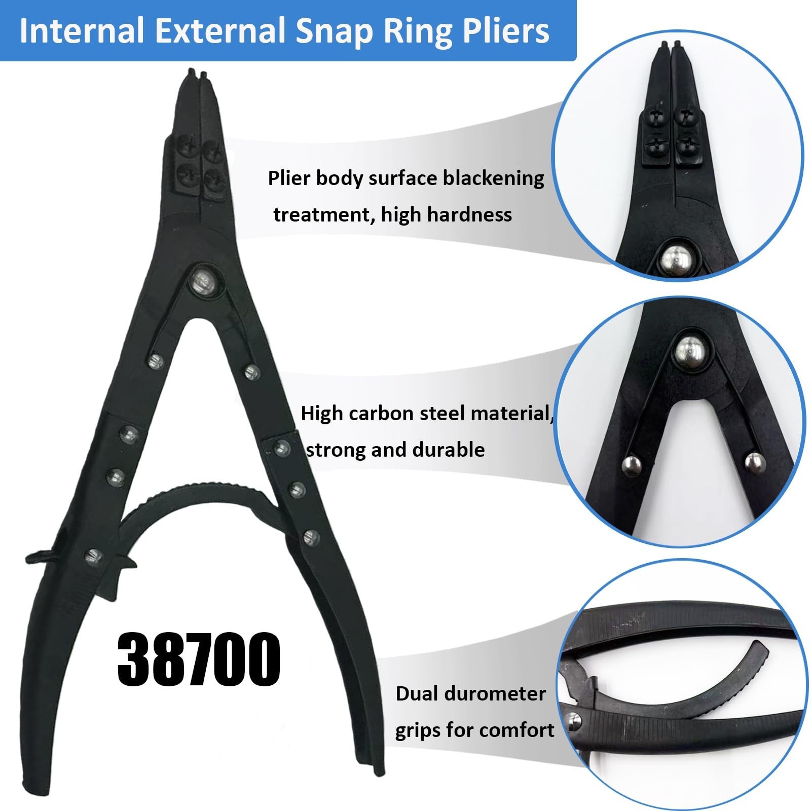 38700 Spindle Snap Ring Pliers Compatible with Ford 2007-2020 F-250 350 450 5…