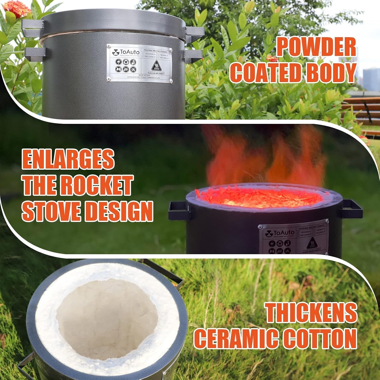 6KG Upgraded Propane Melting Furnace – V3 Kit 1300°C for Scrap Metal Crafts