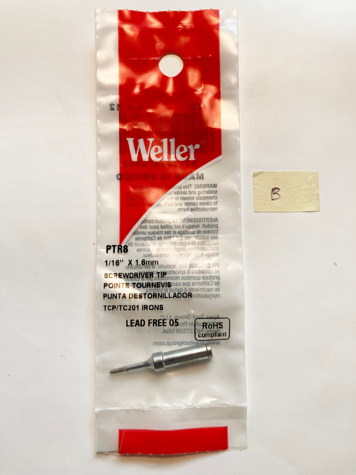 Weller PTR8 – Screwdriver Tip, 1/16″ x 1.6MM