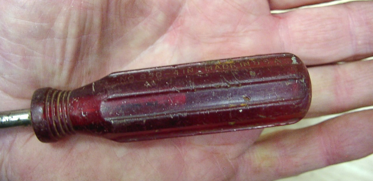 Vntg Millers Falls No. 850-4 In Phillips Screwdriver,Red Plastic Hndl,7-3/8,Good