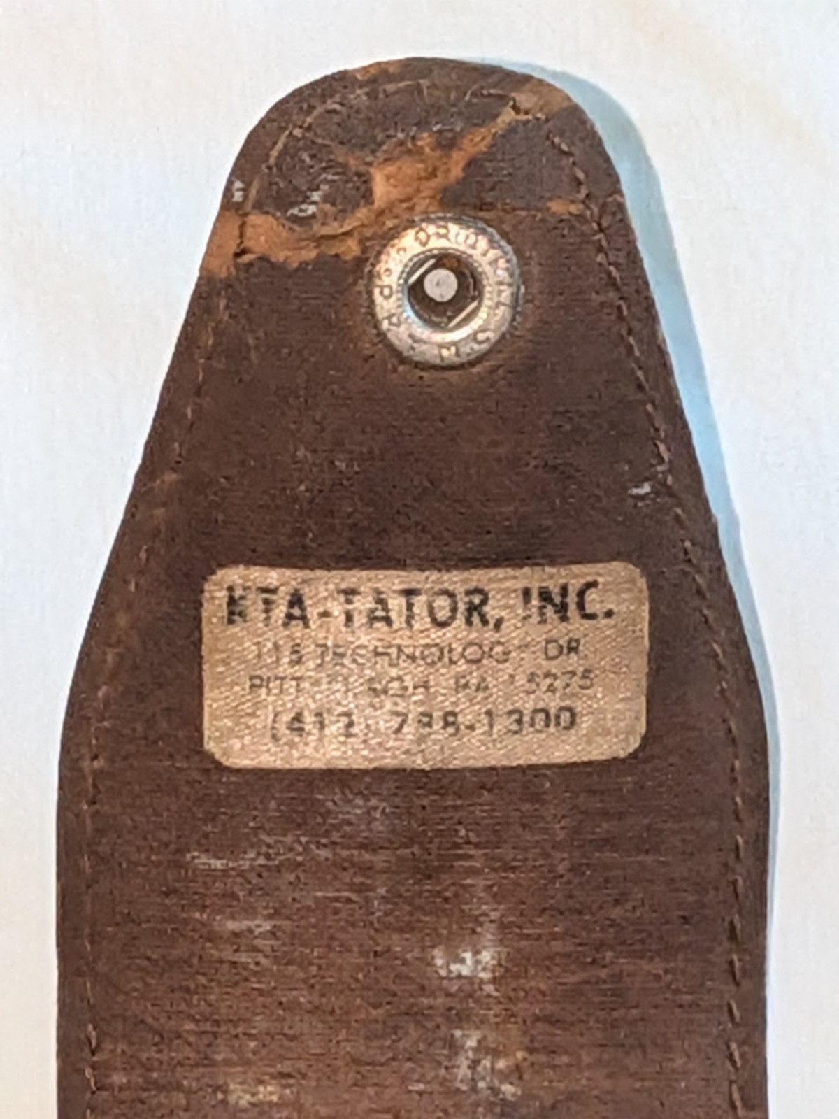 Vintage KTA-TATOR INC Inspector ELCOMETER Thickness Gage ? w/ LEATHER CASE
