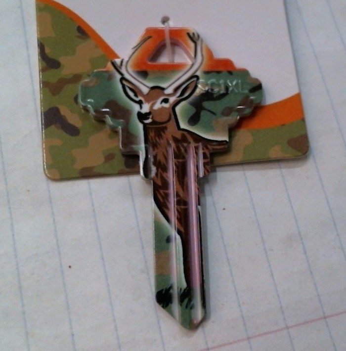 Hy-Ko Products SC1 Camo Deer/Buck House Key, FREE SHIPPING