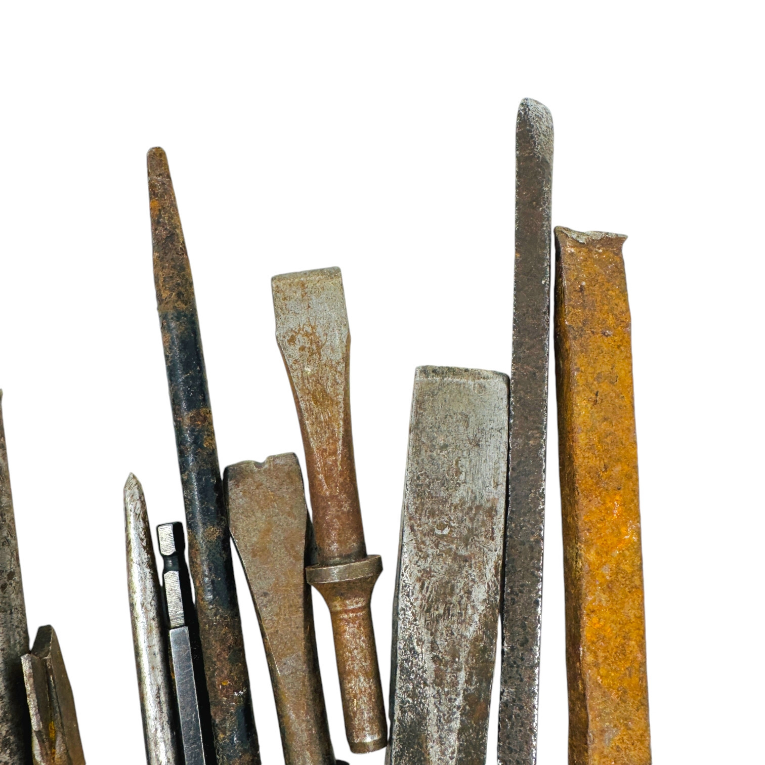 15 Pcs Assorted Chisel, Extension Bar and Other Hand Tools, Workshop Equipments