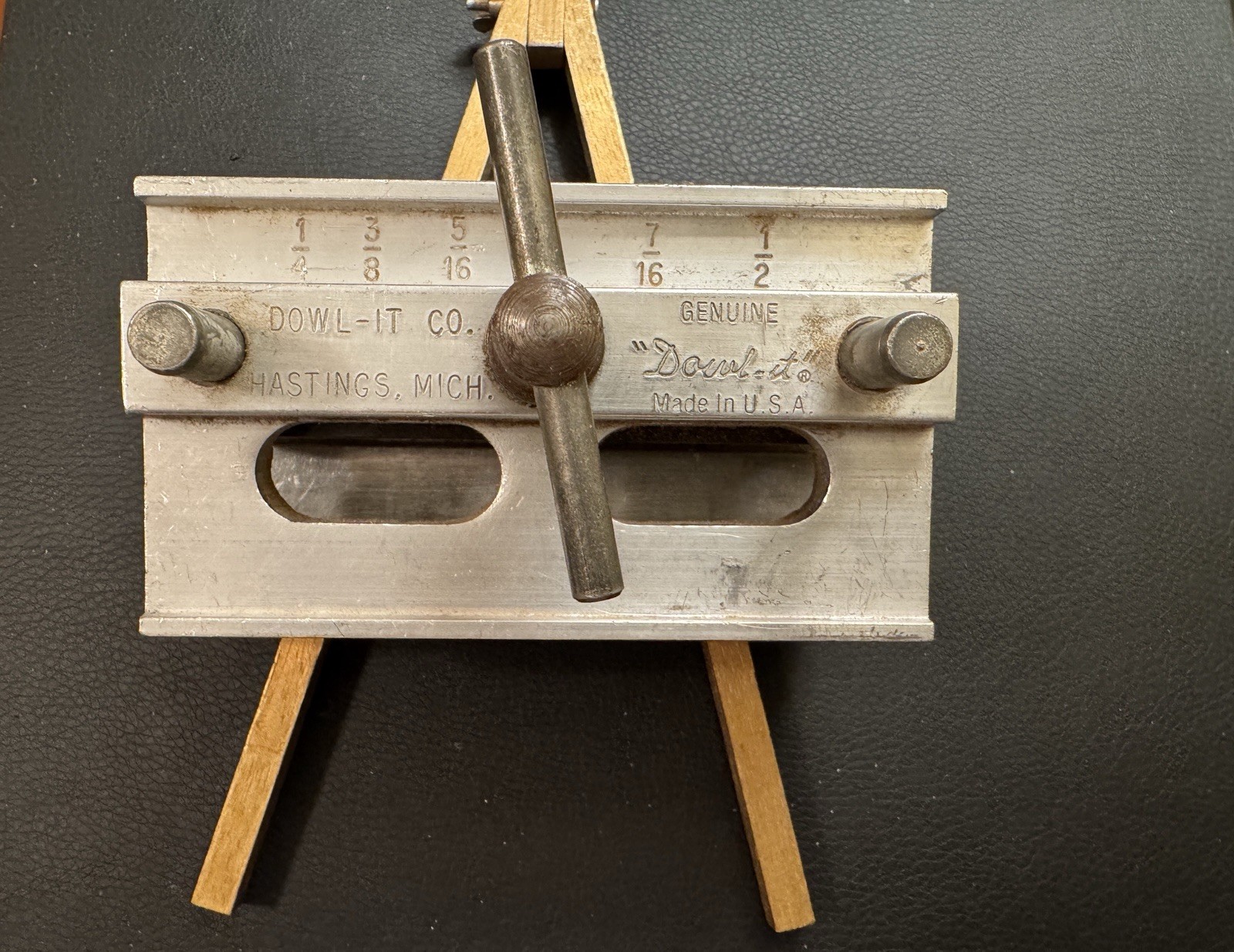 Vintage Doweling Jig “DOWL-IT” USA Woodworking Dowel Drill Guide Made in USA