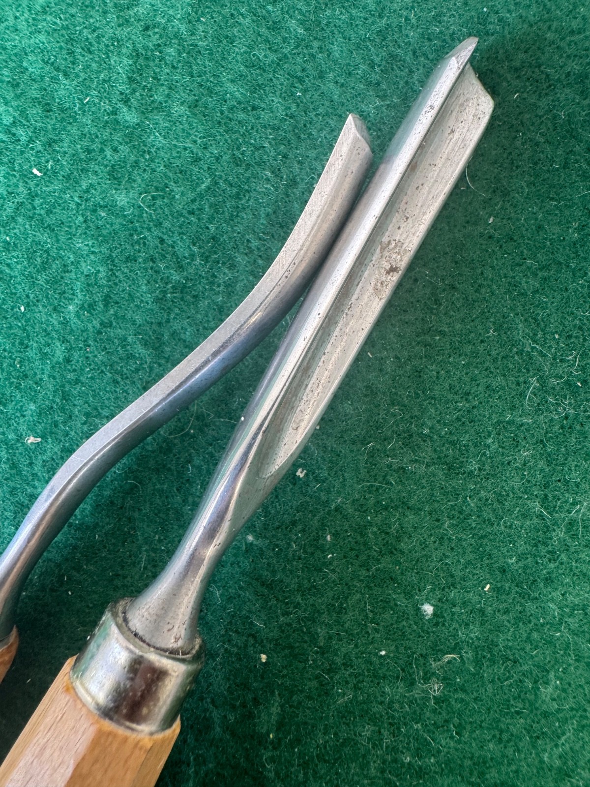 Vintage Set Of 2 Henckels Wood Carving Chisels 140 & 080 Made In Germany 8″