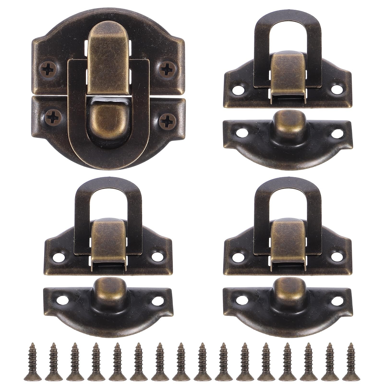 Antique Toggle Hasp Latch, 4 Pcs Bronze Small Iron Duck Billed Latch