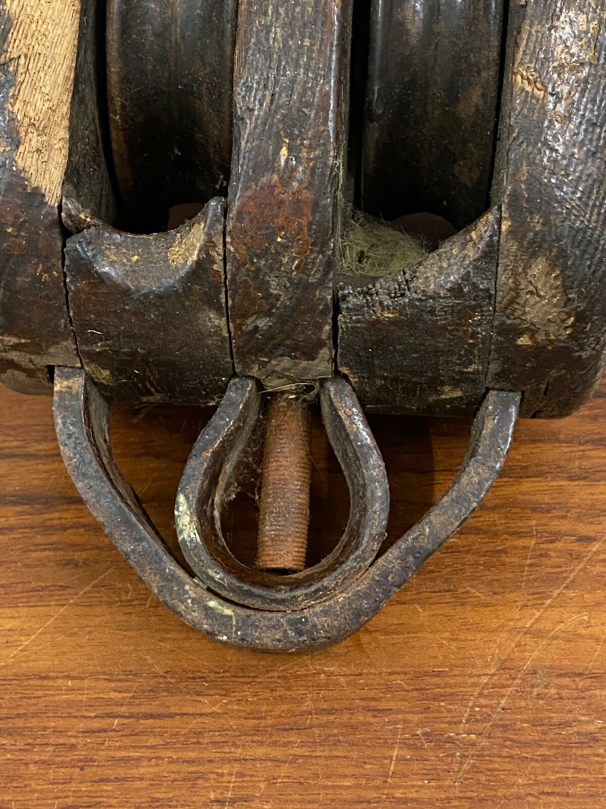 Vintage Wooden Block Double Pulley ~ Western Lock Co.