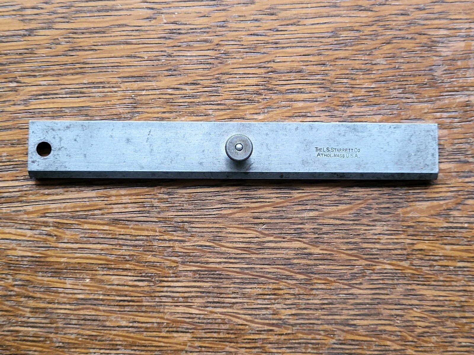 Vintage L. S. Starrett No. 46 6″ Depth Gage w/No. 10 6″ Rule Machinist Tool USA