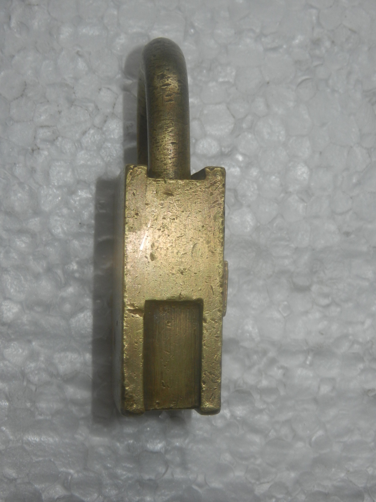 Vintage Brass Square Shape Handcrafted Shanti M.W Padlock , Nice Patina