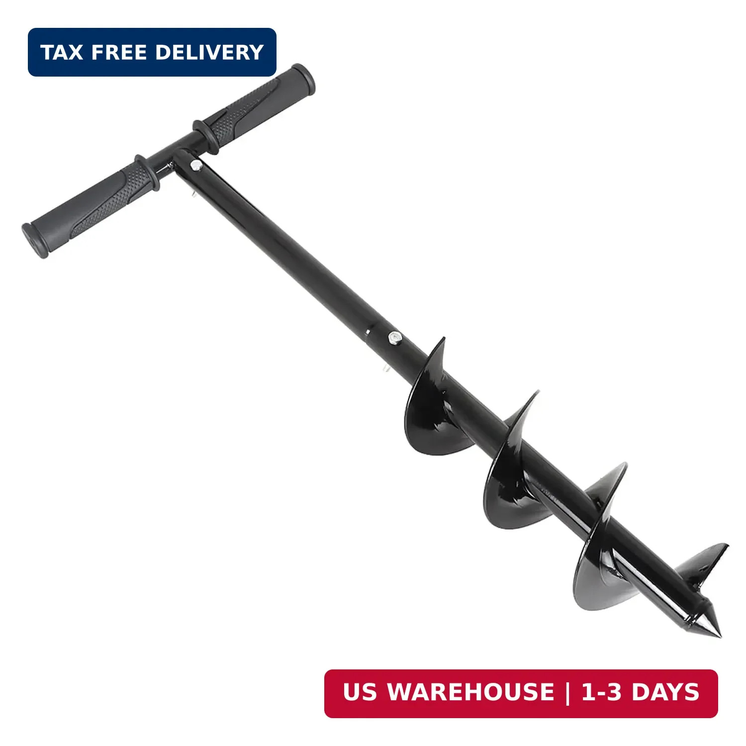 Hand Operated T Shaped Auger Spiral Drill Bit 4 x 24 Inch Hand Auger Post Hole D