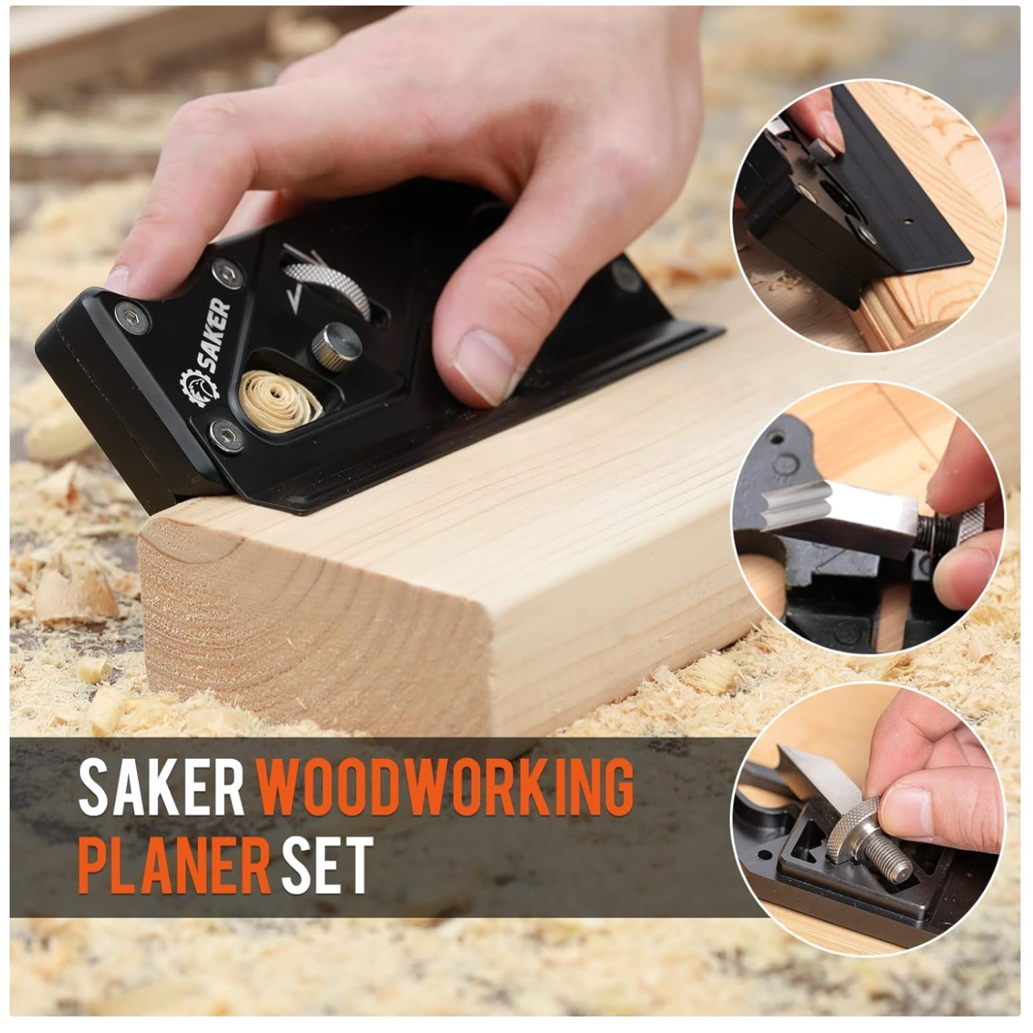 Woodworking Chamfer Plane with 6 Cutter Heads