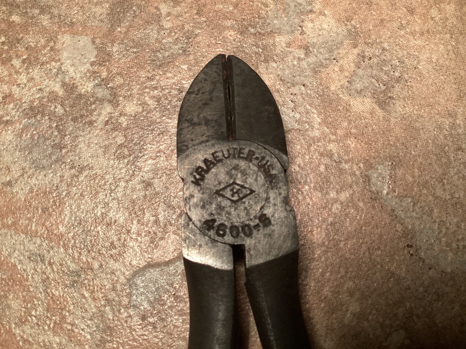 Vintage Kraeuter Wire Cutters #4600-6 Diagonal Black Oxide Forged Hand Tool USA