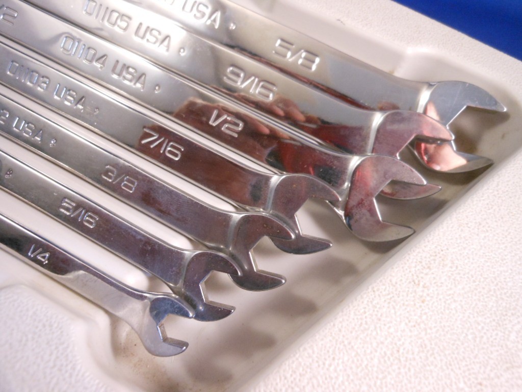 Rare 1st Gen KOBALT USA by Snap-on 1/4 to 5/8″ SAE 7 Pc Combination Wrench Set