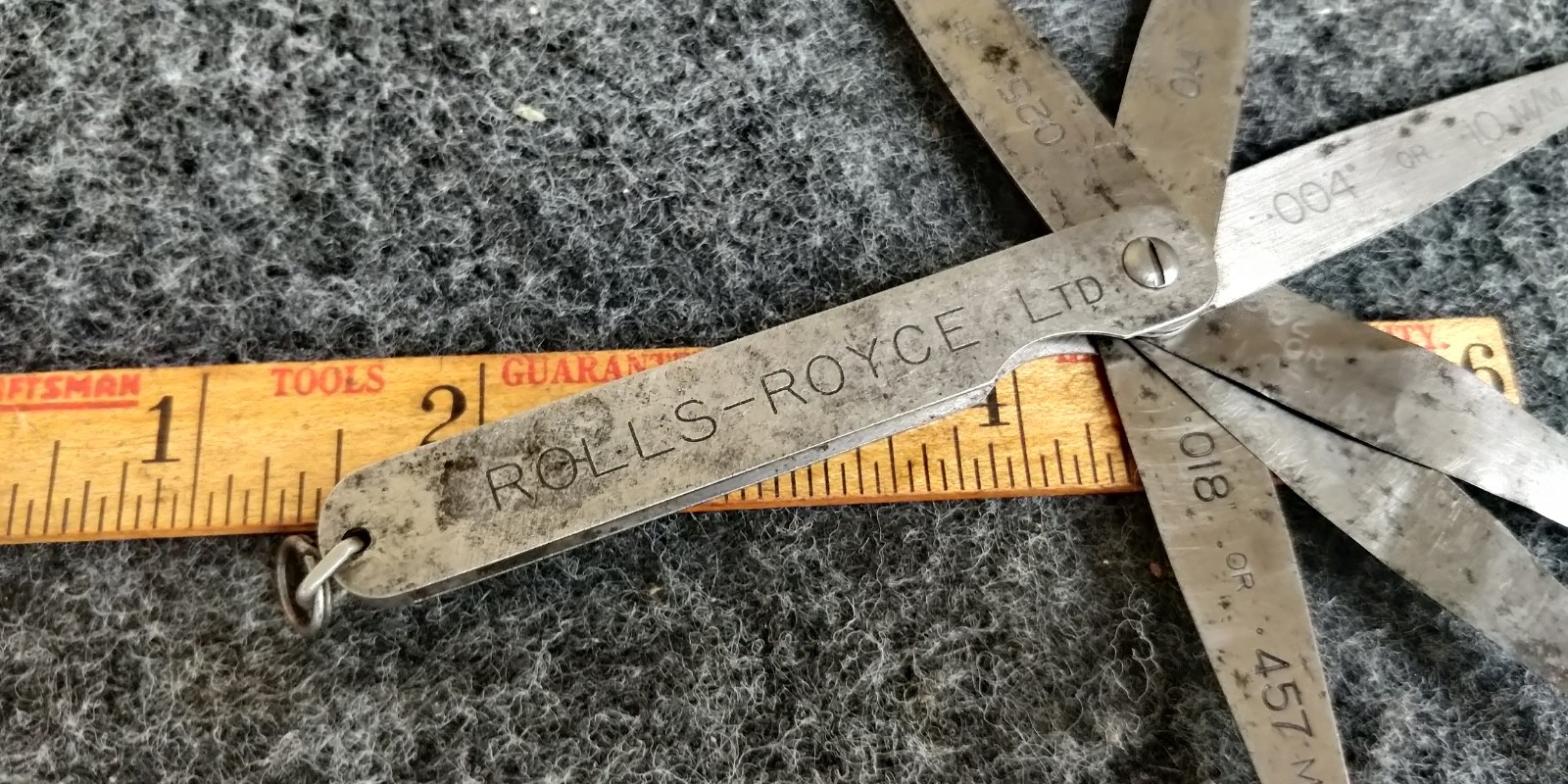 1906-26 Original Feeler Gauge ROLLS ROYCE 40 /50 H.P. Chassis Silver Ghost