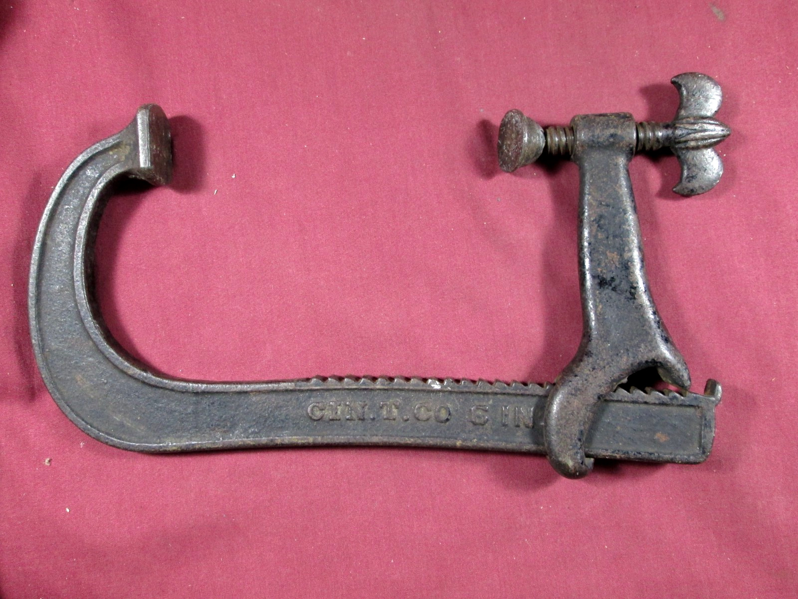 Vintage Cast Iron Cincinnati Tool Co. 6 Inch Sliding Bar Clamp