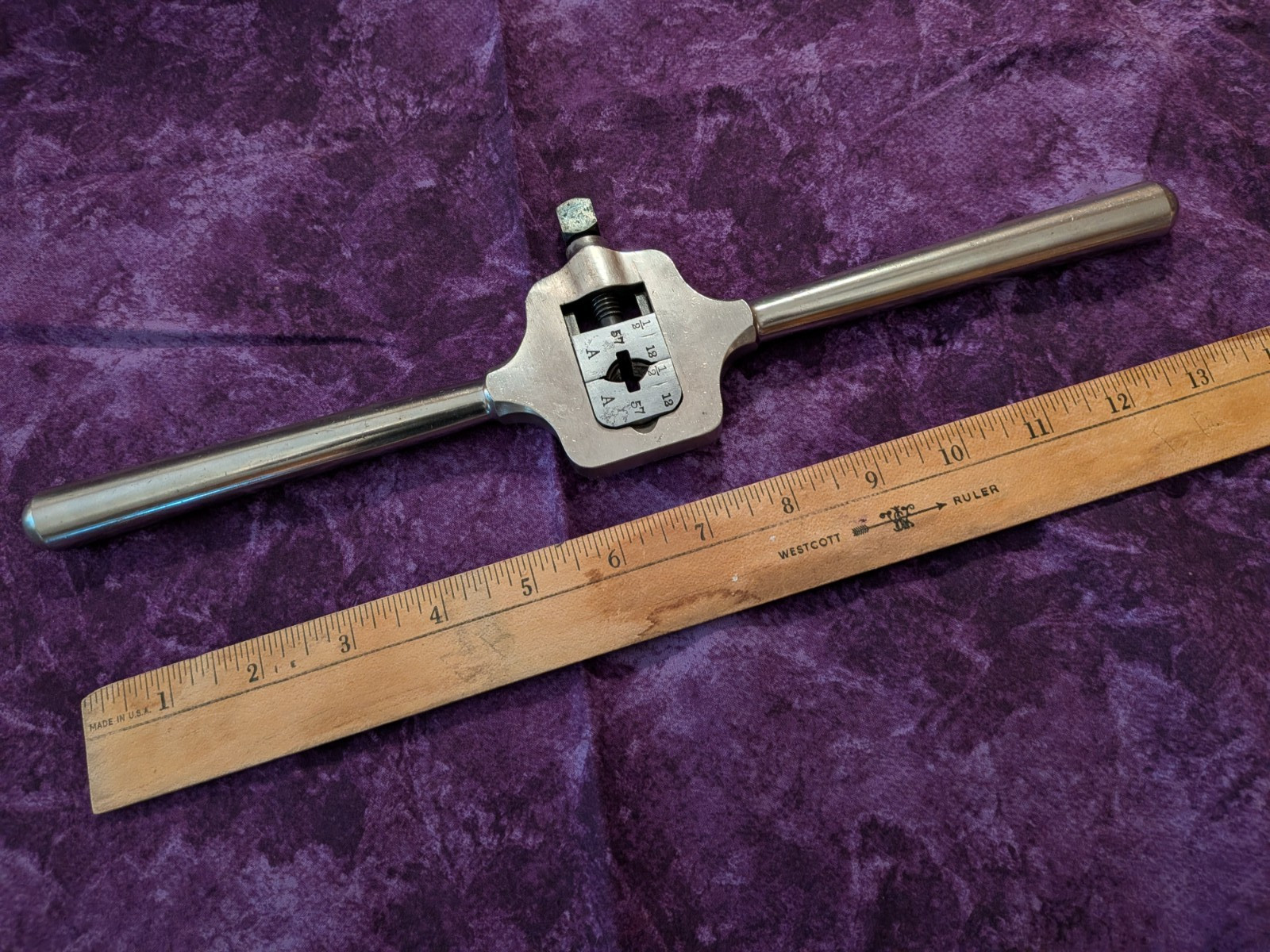 Antique Morse Twist Drill & Machine Co. Threading Die Handle MINT 1875 Patent