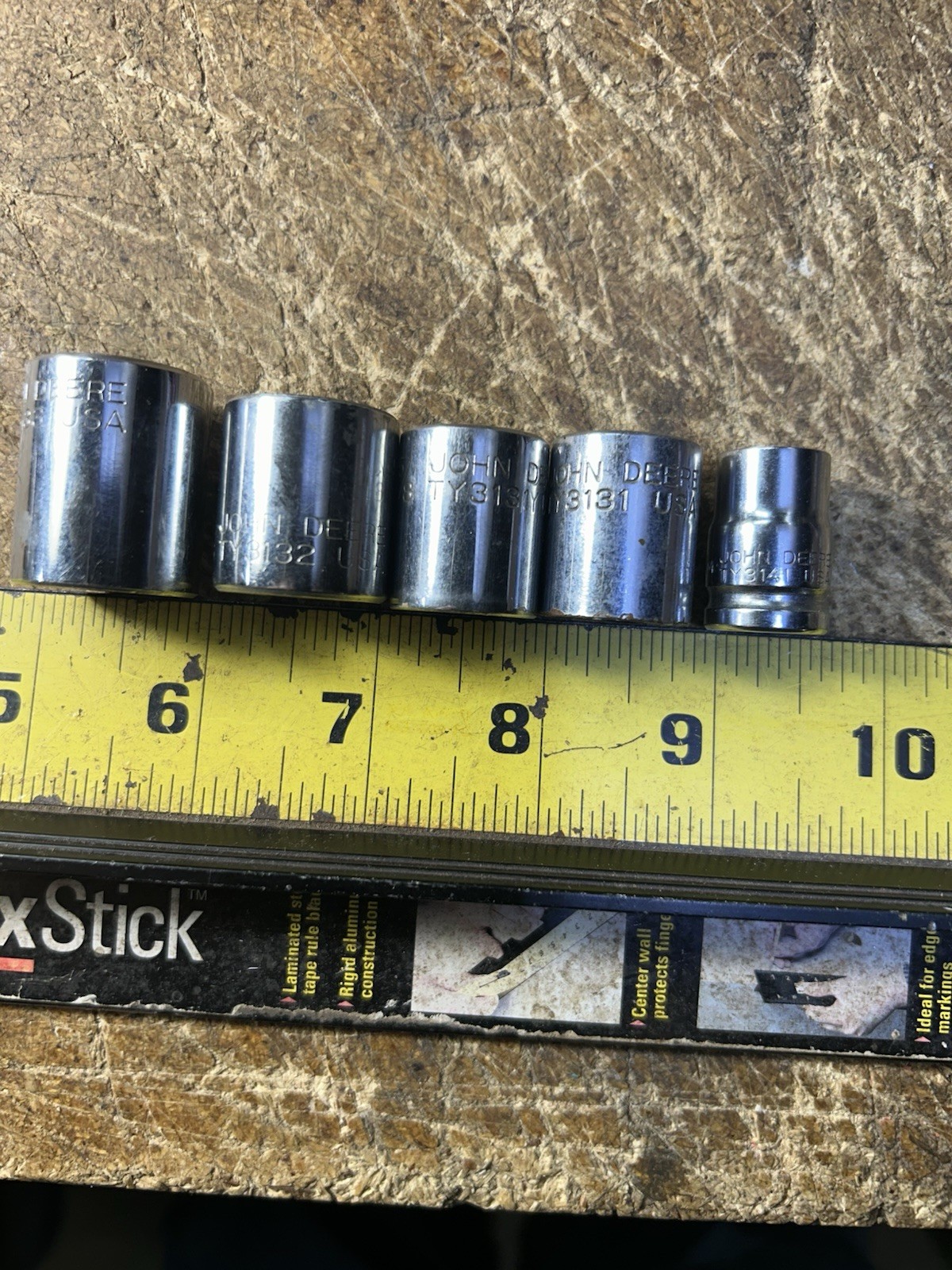 5 USA JOHN DEERE 3/8” Dr Sockets TY3133 3/4 TY3132 11/16 2-TY3131 5/8 TY3141 11m