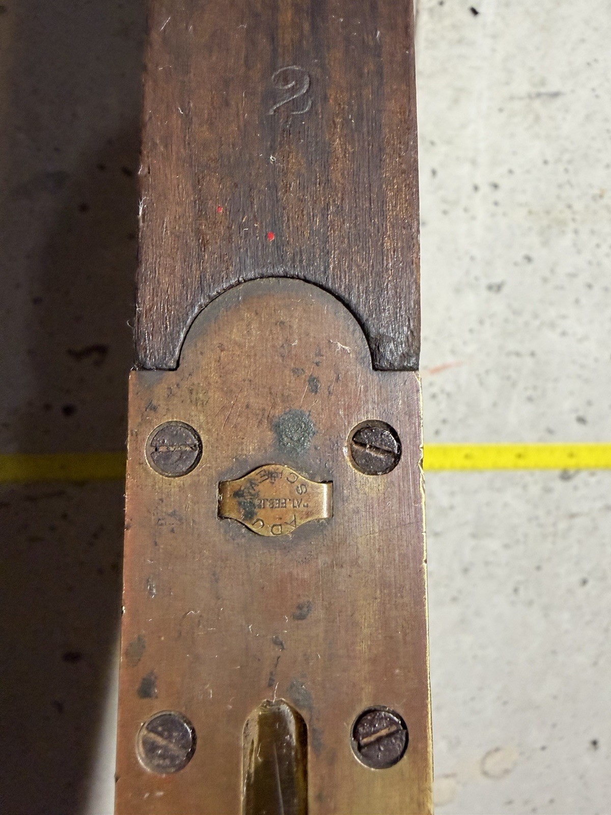 Stanley Vintage Wooden Spirit Level 27 13/16” Brass Fittings Collectible Rare